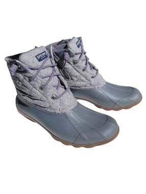 SPERRY Top-Sider Syren Gulf Waterproof Duck Boot Grey Rubber Sole Women'…